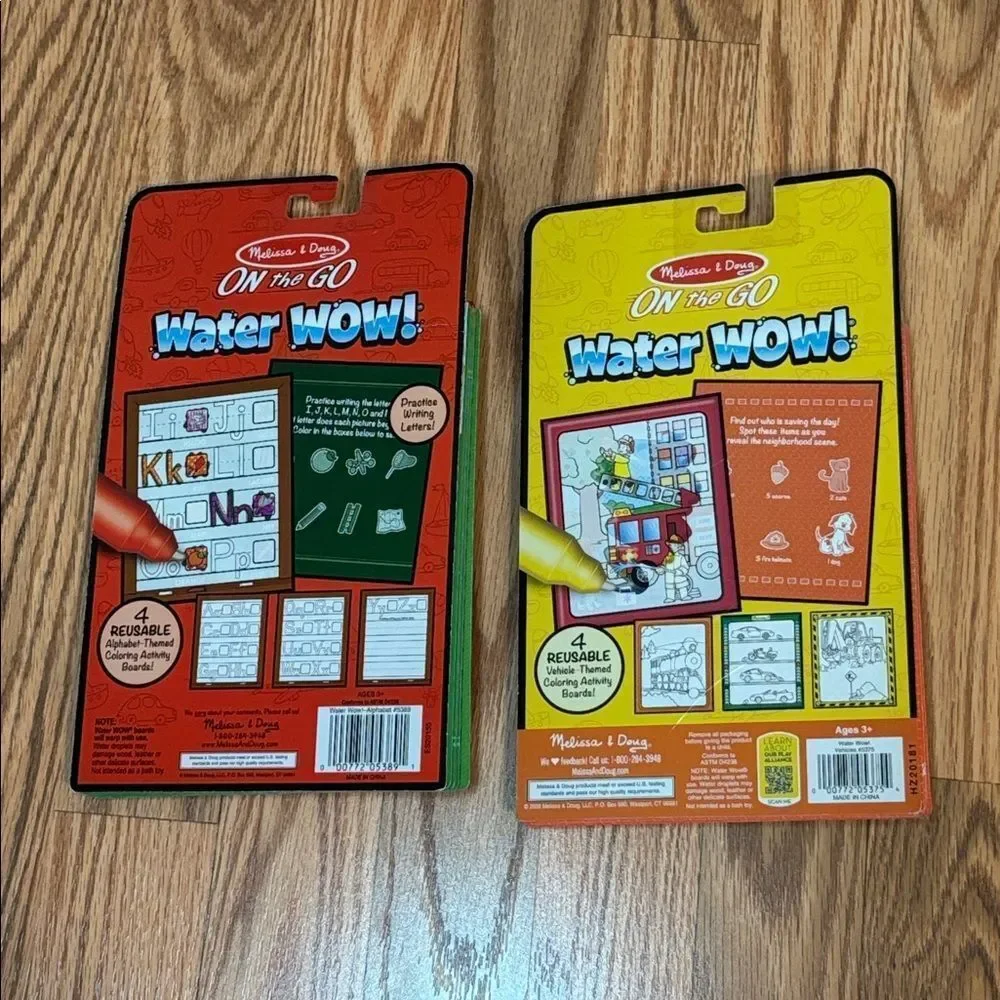 2 Melissa & Doug Water pen On the go Books